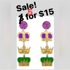 Mardi Gras earrings!